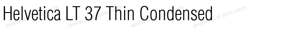 Helvetica LT 37 Thin Condensed字体转换